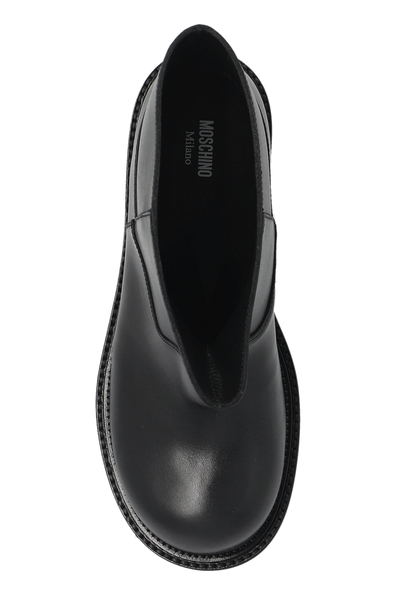 Black Leather ankle boots Moschino - Vitkac Italy